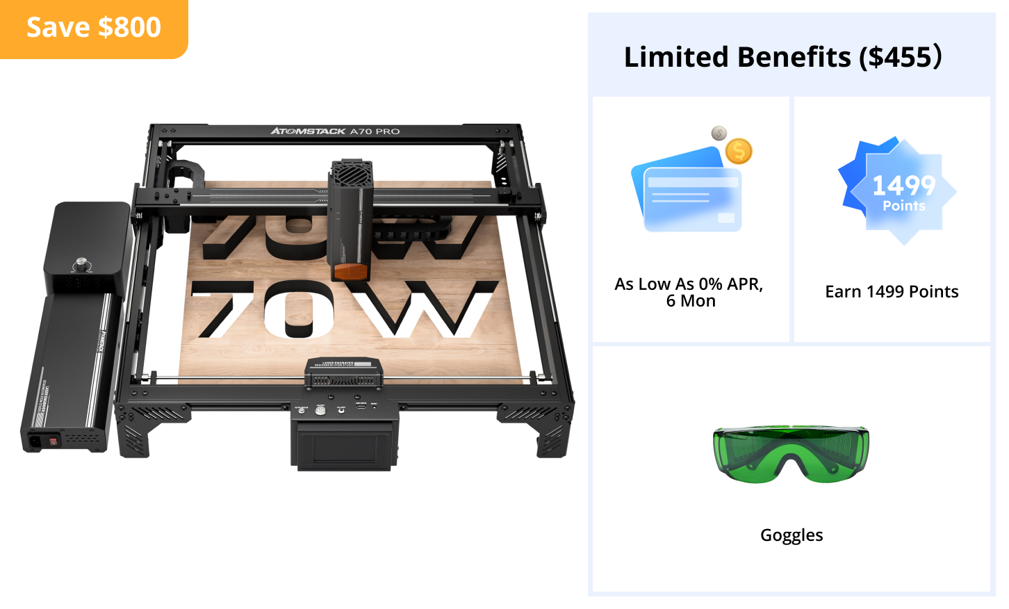 AtomStack A70/ X70 Pro Laser Cutter