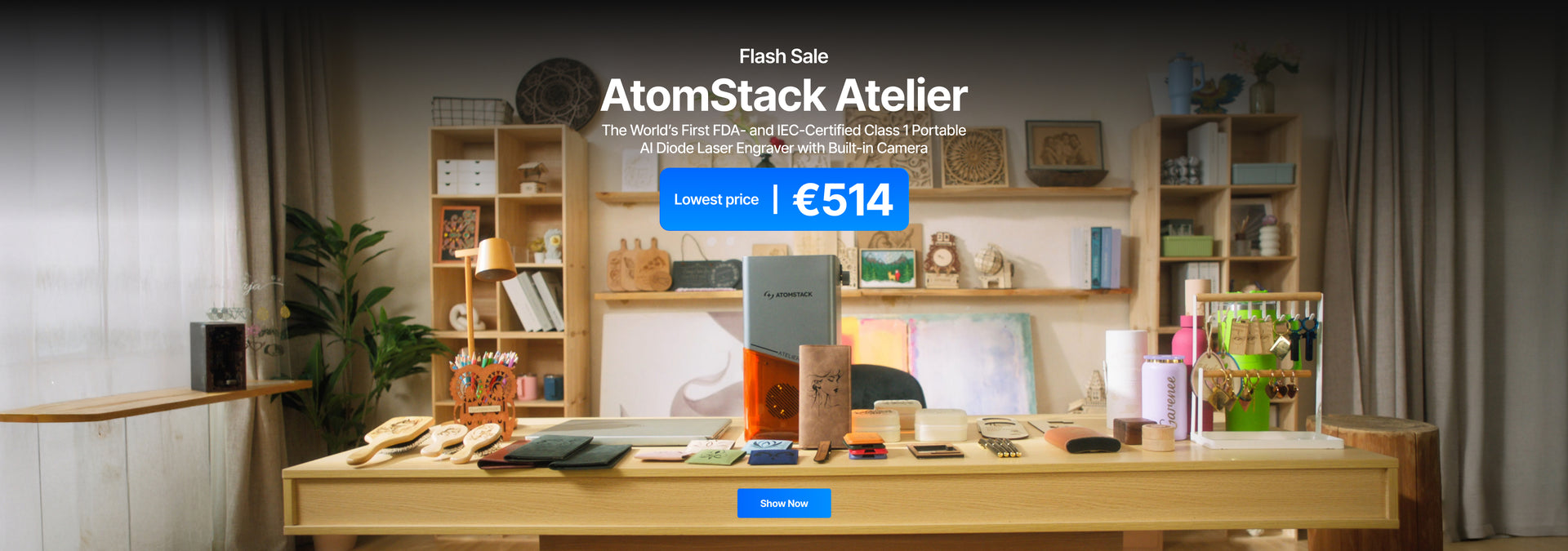 Class 1 Safety AI Diode Laser Engraver-Atelier  