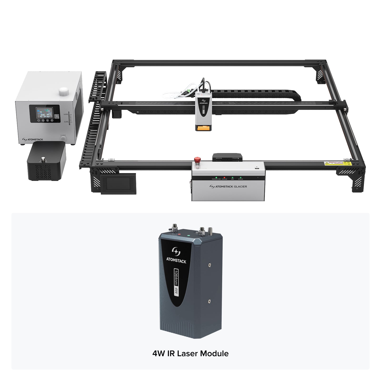 AtomStack Glacier 120W/90W Water-Cooled Diode Laser Engraver