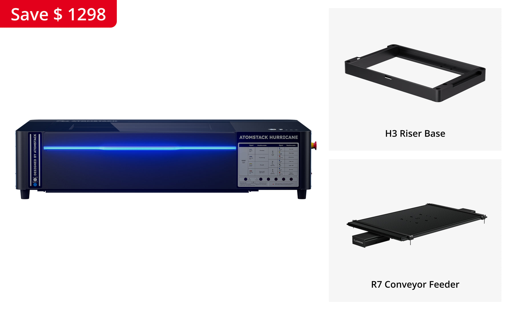 AtomStack Hurricane 55W CO2 Laser Cutter