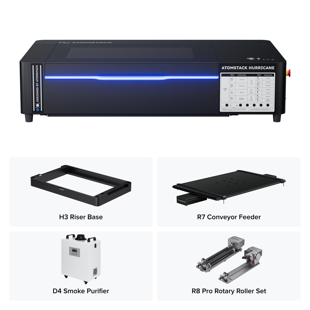 Découpeuse laser CO2 AtomStack Hurricane 55 W