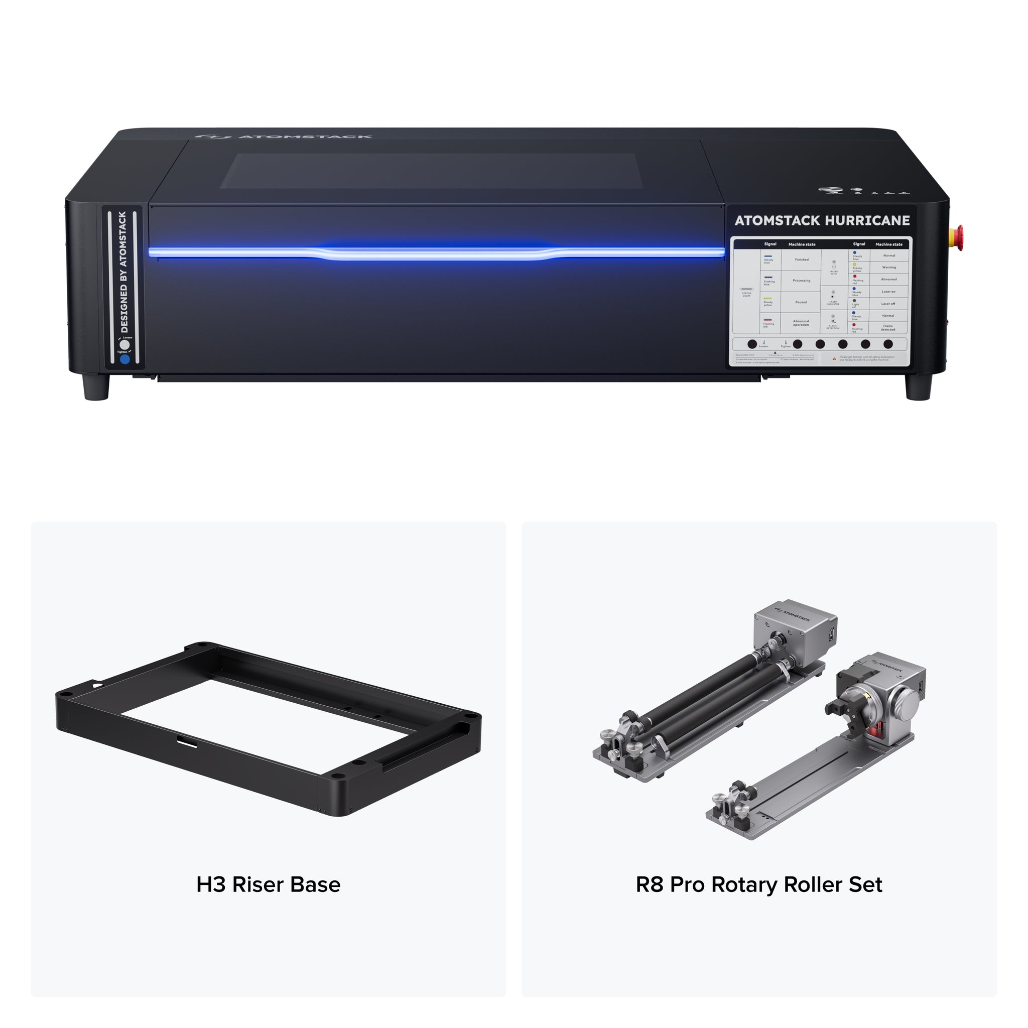 Cortadora láser de CO2 AtomStack Hurricane 55W
