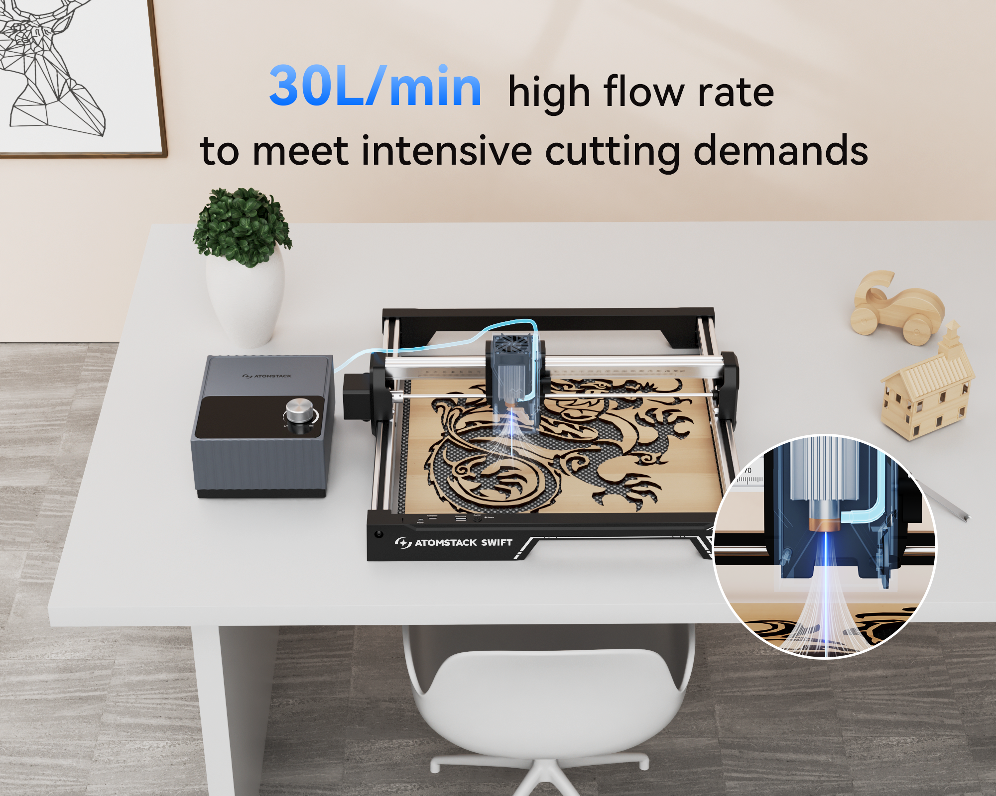 AtomStack F40 Air Assist Set for Swift Laser Engraver