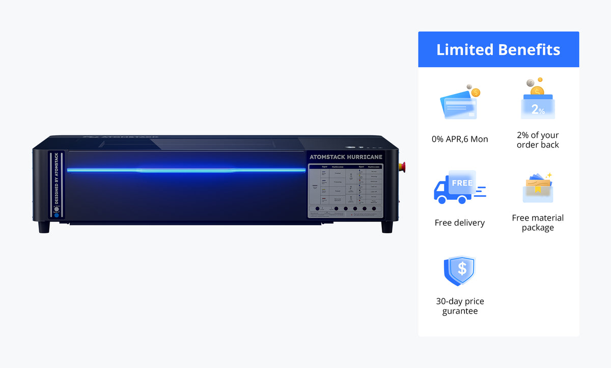 [final payment]AtomStack Hurricane 55W CO2 Laser Cutter