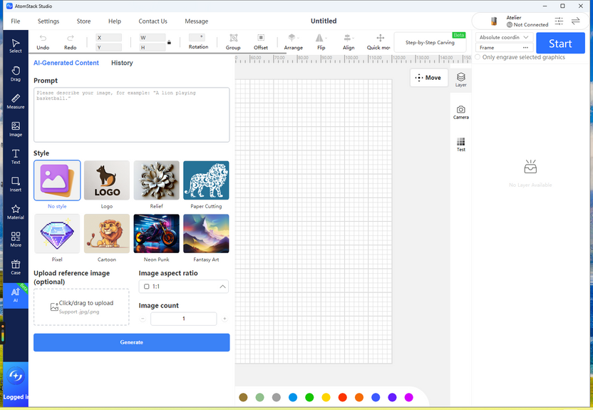 Descarga del software AtomStack Studio