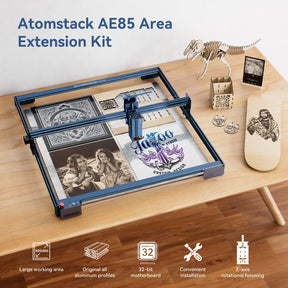 AtomStack Maker AE85 Extra Large Laser Engraving Area Extended Kit 850x800