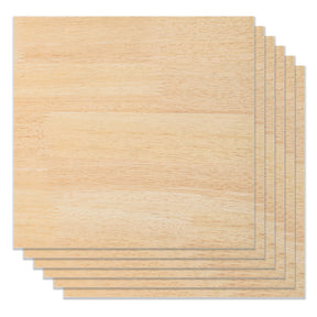 6pcs Rubberwood Spliced Plywood 12 x 12 Unfinished Wood for Laser Engraving Cutting Crafts