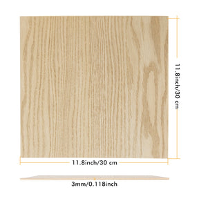 6 Stück Roteichensperrholz 1/8x12 x 12 Bubinga Unbehandeltes Holz zum Basteln, Laserschneiden, Gravieren