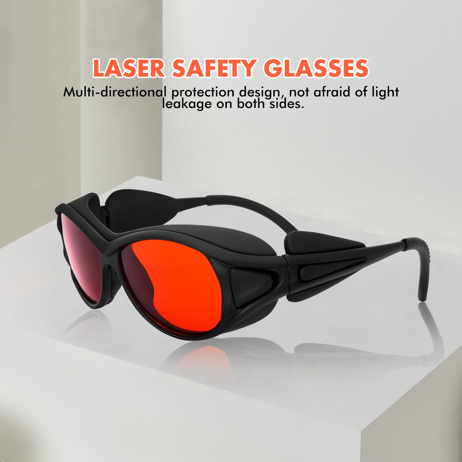 Lunettes de Protection de sécurité Laser, Protection multidirectionnelle à longueur d'onde 190-540nm