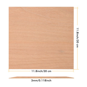 6pcs Red Beech Plywood 1/8 x 12 x 12 Bubinga Unfinished Wood for Crafts CNC Cutting Painting