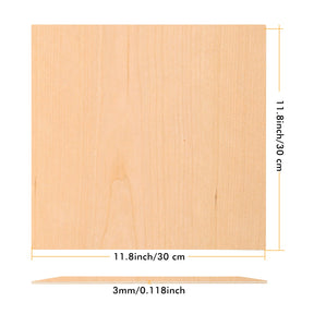 6pcs Cherry Wood Plywood 12 x 12 Unfinished Wood for Crafts Laser Engraving Cutting Painting
