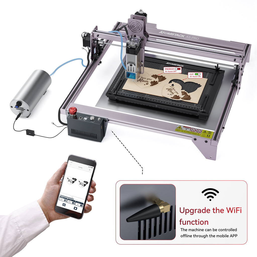AtomStack AIC1 Auto Air Assist System (Zinnfarbe)