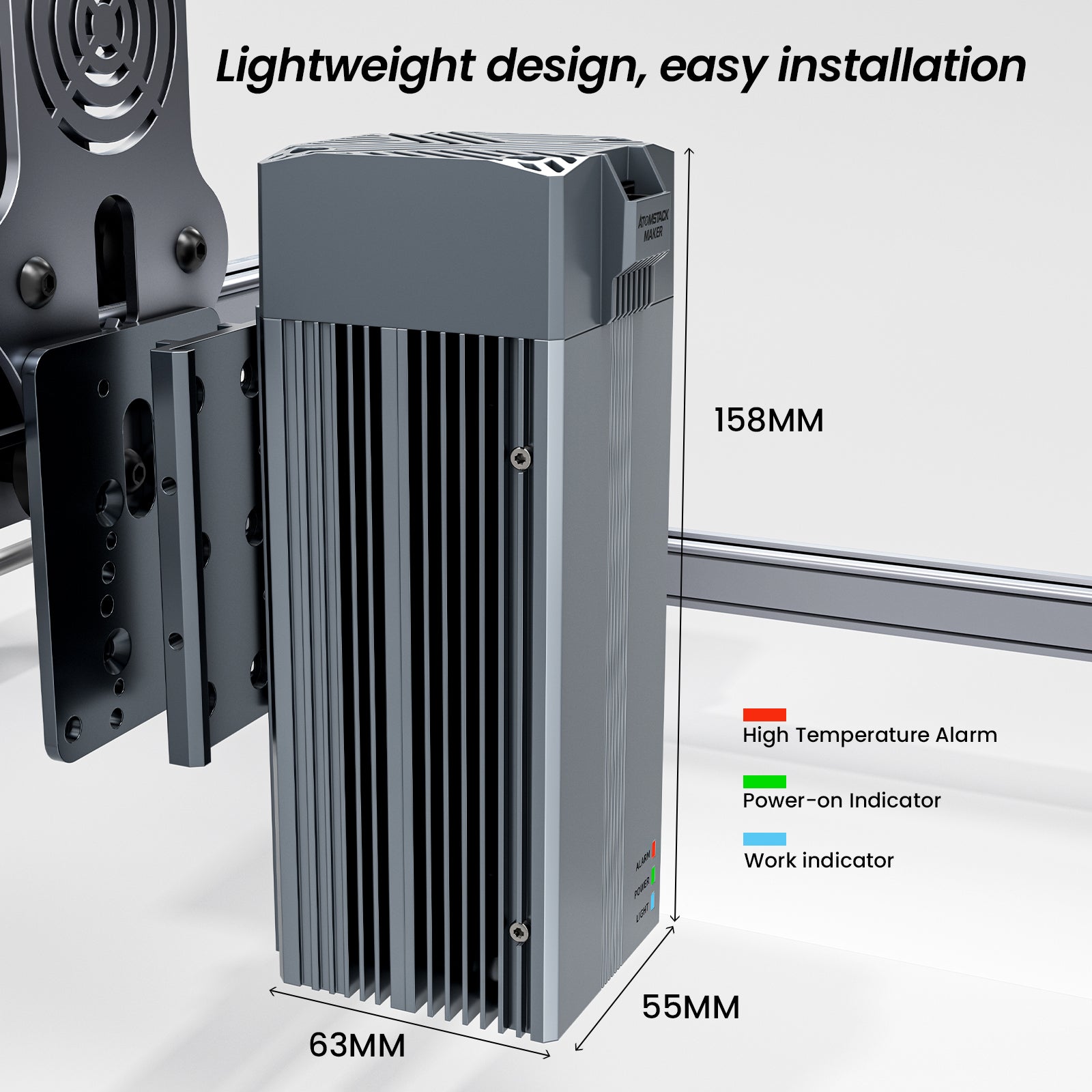 Module laser infrarouge amélioré AtomStack R30 V2 - Tête de gravure laser pour métal et plastique