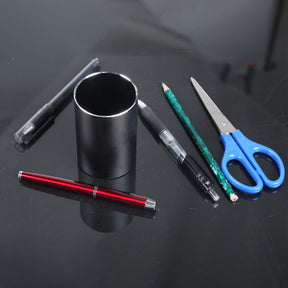 Porte-stylo rond en alliage d'aluminium, organisateur de rangement de maquillage de bureau pour la maison, le bureau et l'école