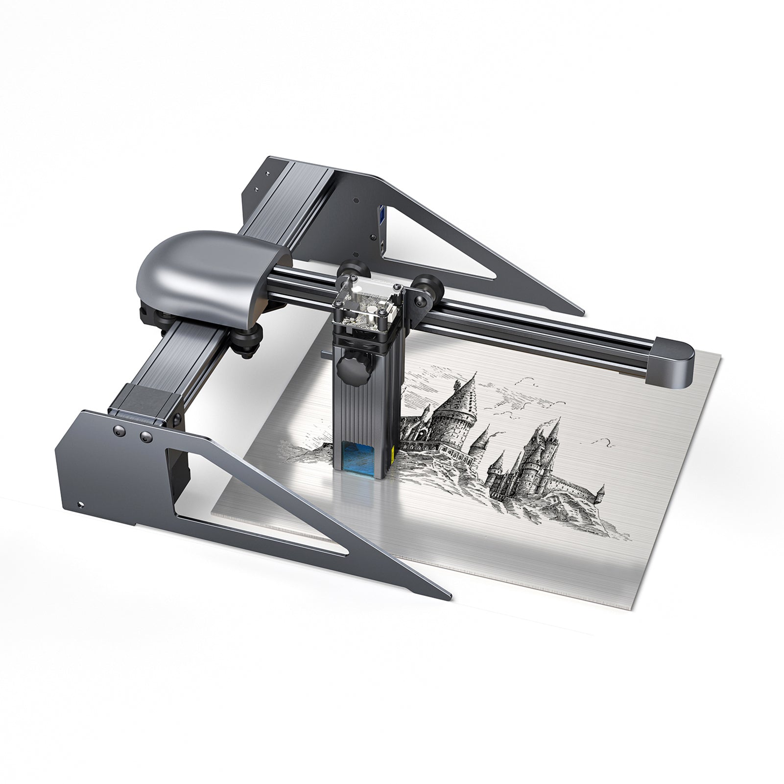 Überholter ATOMSTACK P7 M40 Lasergravierer 40W Ultrafeine DIY-Gravurschneidemaschine Holzschneider