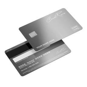 2pcs Stainless Steel/Brass Matte Metal Credit Card Blank DIY 4442 Chip Slot with HiCo 3 Track Magnetic Stripe