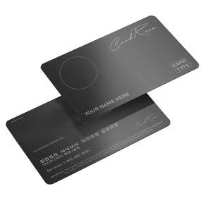 Carte en métal noir en acier inoxydable, 2 pièces, carte à puce NFC, cartes RFID personnalisées, vierge, bricolage, cadeau