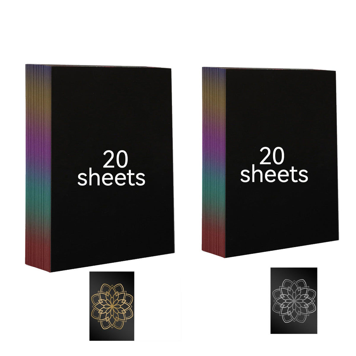 40 Sheets A4 Gold Silver Magic Scratch Paper Crafts Scratch Arts Painting Drawing Paper Gifts